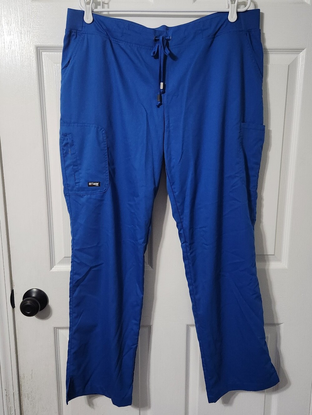 Greys Anatomy Blue Drawstring Scrub Pants, Size XL